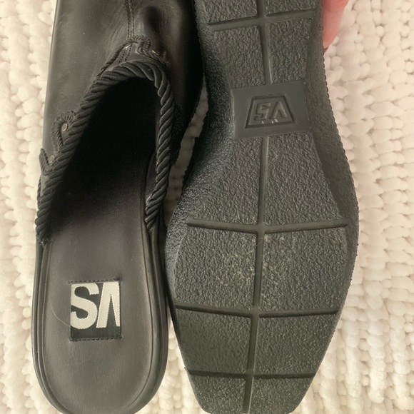 Women’s black slip on high heel mules 10 - Picture 4 of 4